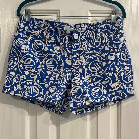 Jade Melody Tam Blue and White Patterned Women's Shorts Cotton Blend Women’s 6 - Picture 1 of 10